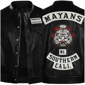 Angel Reyes Mayans M.C Leather Vest Zing Apparels