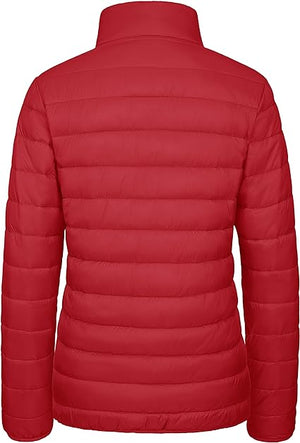 Red Quilt Jacket Women - Puffer Jacket Zing Apparel