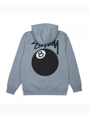 stussy 8 ball hoodie heather grey