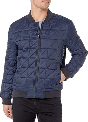 Cotton Quilted Puffer Jacket Men, Blue Zing Apparel