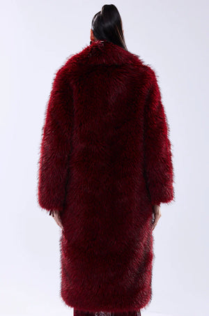 Akira-Red-Faux-Fur-Coat-Back