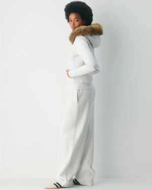 Aritzia-White-Fur-Hoodie-Side-View