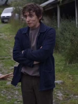 Black Mirror S06 Samuel Blenkin Blue Wool Jacket