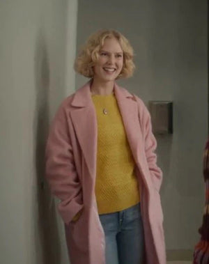 Black Mirror S07 Rosy McEwen Pink Wool Coat