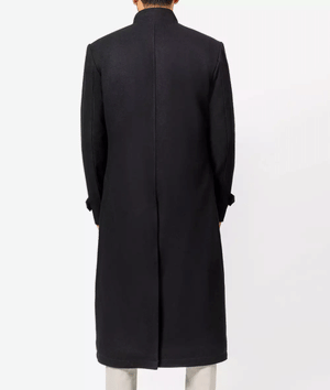 McGhee Black Wool Trench Coat Men Zing Apparel