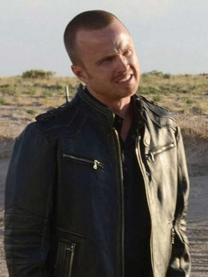 Breaking Bad Black Aaron Paul Black Leather Jacket