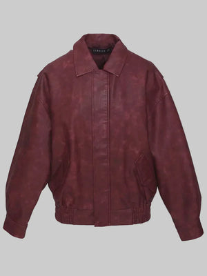 Burgundy-LIONESS-Kenny-Bomber-Jacket