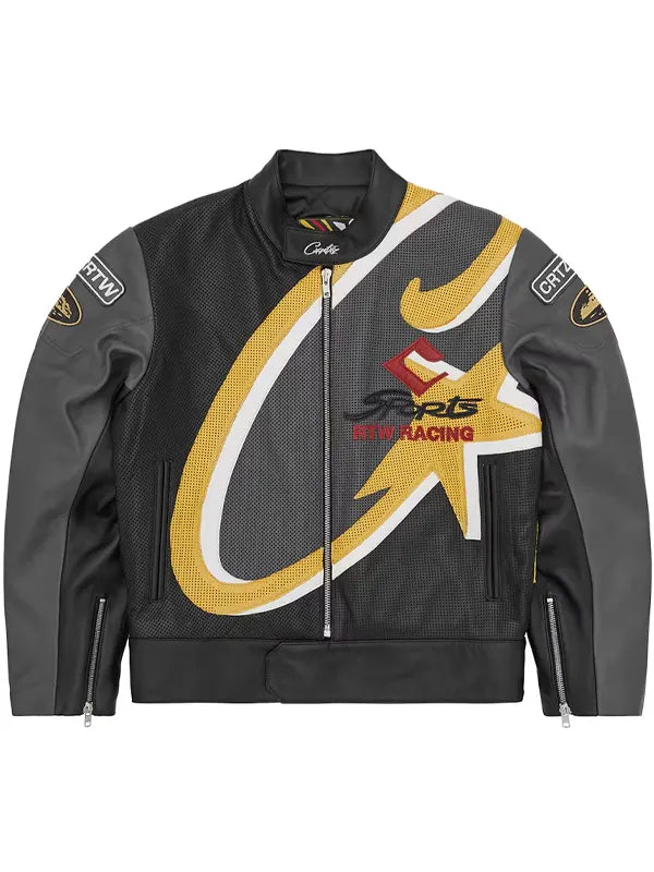 Corteiz Leather Jacket Dave - Zing Apparels