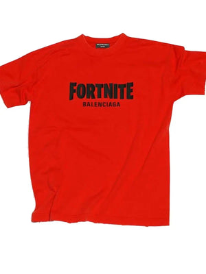 Fortnite Balenciaga Tee Shirt Red
