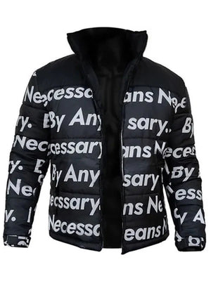 Goku Drip Black Puffer Jacket
