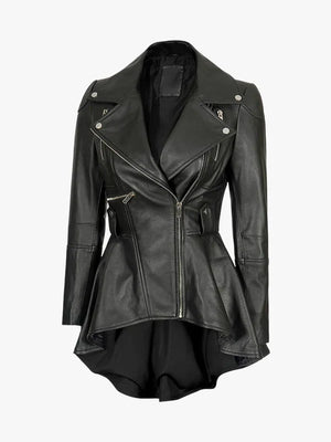 Gonzalez-Womens-Black-Asymmetrical-Peplum-Leather-Jacket-3-1
