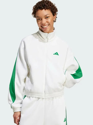 Green And White Adidas Track Jacket Style 1