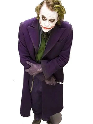 Heath Ledger Joker Purple Wool Coat