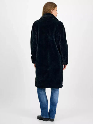 Jou-Jou-Juniors-Faux-Fur-Double-Breasted-Black-Coat