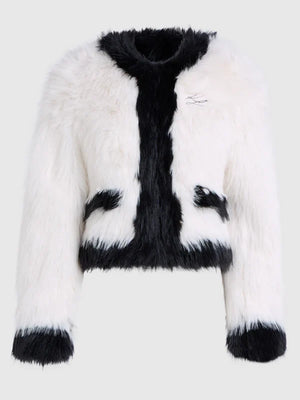 Karl-Lagerfeld-White-Faux-Fur-Jacket