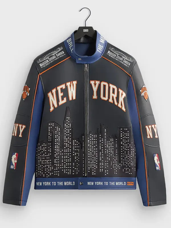 Kith Knicks Leather Jacket - Zing Apparels