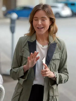 Liz Green green cotton jacket Shrinking S02