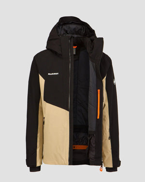 Mammut-Ski-Jacket-Black-And-Beige