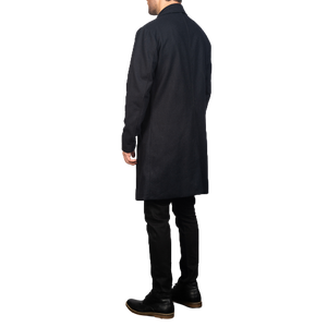 Petrillo Wool Singled Breasted Coat, Black Zing Apparel