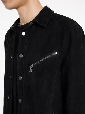 Men’s John Varvatos suede shirt jacket casual style