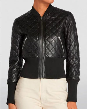 Michelle-Keegan-Fool-Me-Once-2024-Black-Quilted-Jacket