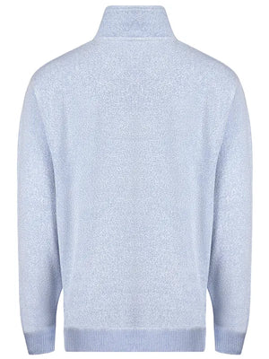Mock Shirt Jumper Blue Back