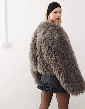 Monki-Shaggy-Faux-Fur-Jacket-Back-With-Hook-And-Bar-Front-In-Grey
