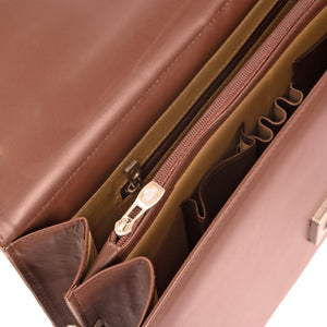 Modern Leather Office Bag with Lock Zing Apparel