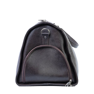 Milled Leather Premium Travel Bag, Brown Zing Apparel