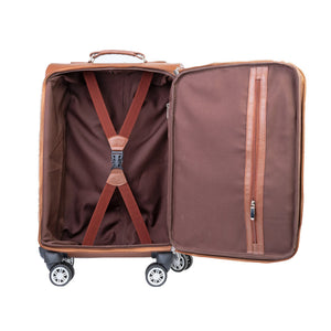 Modern Spin Leather Cabin Trolley Bag Zing Apparel