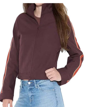 S01 Sherry Cola Wild Vacation Rentals Maroon Jacket