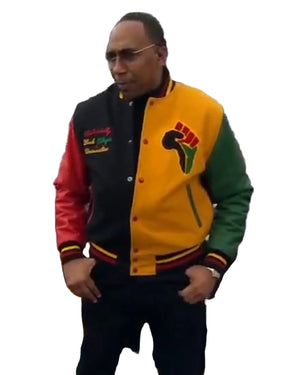 Stephen A Smith HBCU Jacket Donovan Mitchell Varsity Bomber NBA Basketball Letterman Jacket