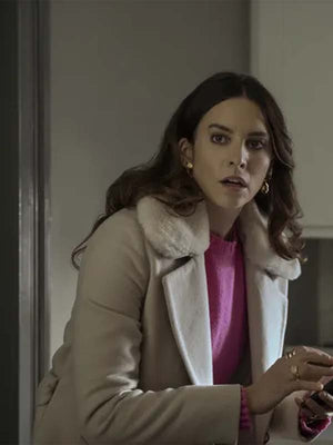 The Night Agent Genesis Rodriguez Wool White Coat
