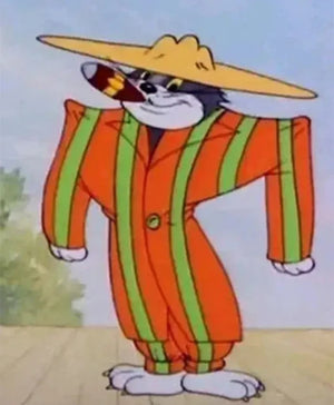 Tom and Jerry Zoot Orange Stripped Suit