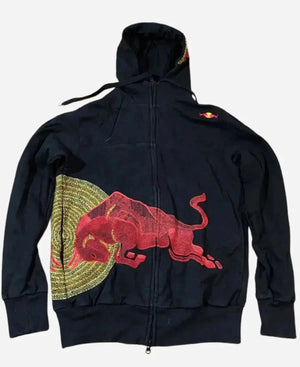 Navy Vintage Red Bull Big Logo Racing Hoodie Zing Apparel