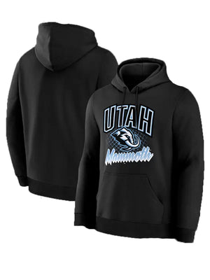 Utah Mammoth Logo Printed Black Hoodie