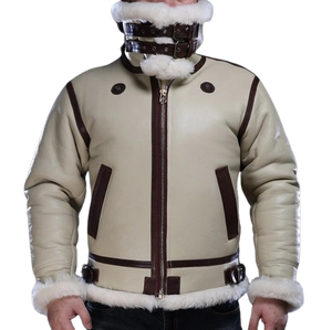 White Shearling Jacket For Winter B3 - Warmth Jacket Zing Apparel