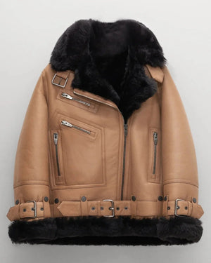 Womens-Shearling-Aviator-Jacket-Beige