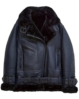 Womens-Shearling-Aviator-Jacket-Blue