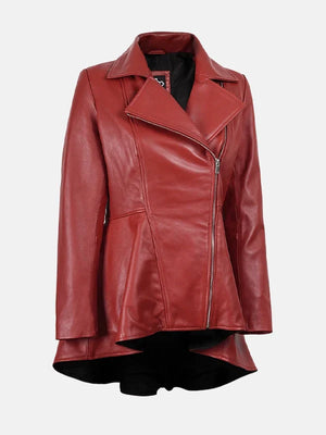 Womens_Red_Leather_Peplum_Jacket