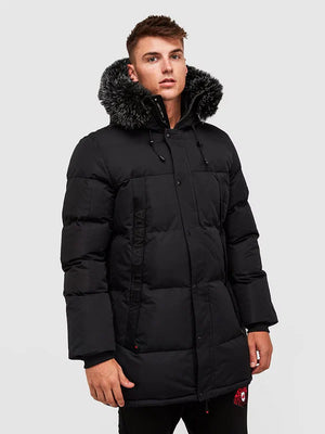 Zavetti-Aylmer-Long-Puffer-Parka-Jacket-Black