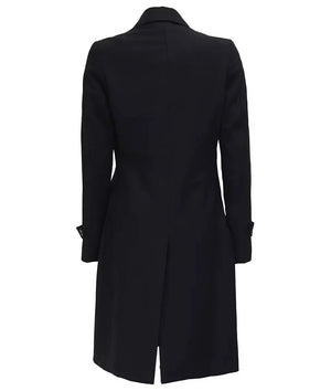 Double Breasted Wool Jacket Women, Black Zing Apparel