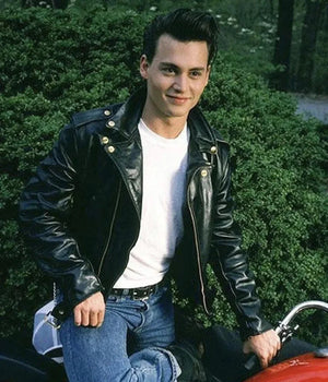 Johnny Depp Cry Baby Black Leather Jacket Zing Apparel
