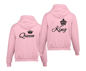 Pink king and queen hoodies