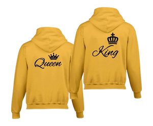 Yellow king and queen hoodies