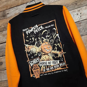 Pete's Pumpkin Patch Varsity Jacket For Unisex Zing Apparel