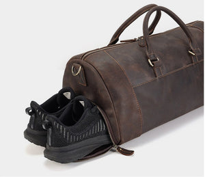 Premium Crazy Horse Leather Duffle Bag Zing Apparel