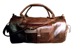 Vintage Leather Weekender with Shoe Pocket Zing Apparel