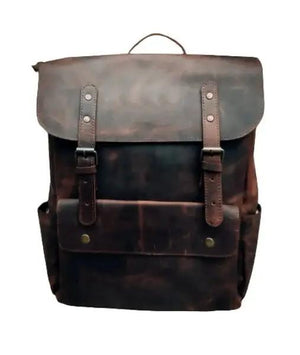 Crazy Horse Leather Backpack For Travel Zing Apparel