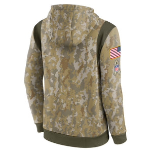 mens nike camo chicago bears salute to service therma performance pullover hoodie